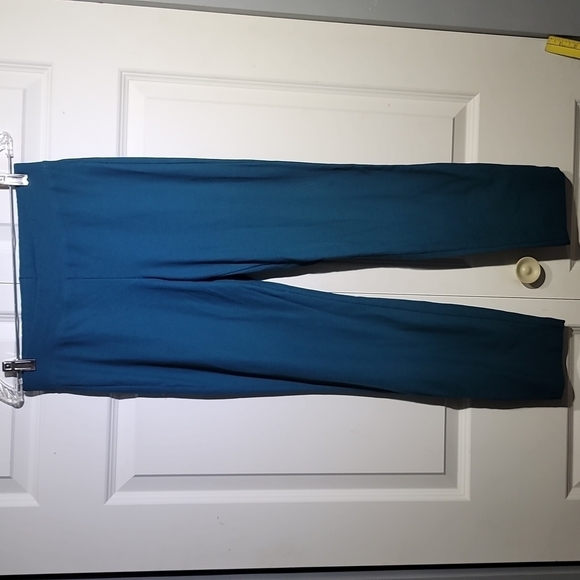 𝅺EILEEN Fisher Teal Women's Stretch Slim Ankle Pants - Picture 4 of 10